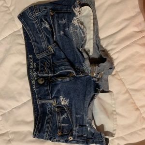 American eagle shortie denim shorts